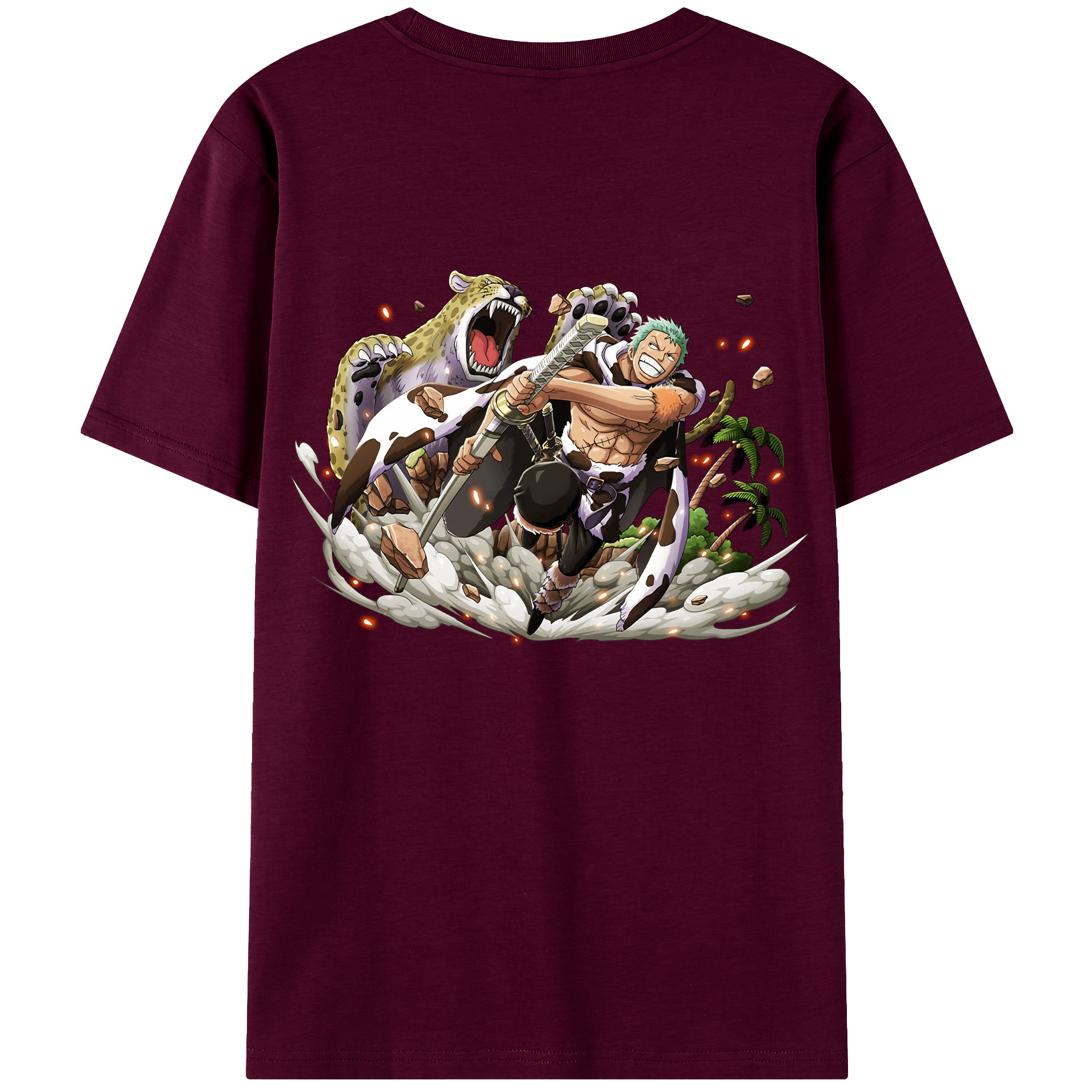 ワンピース ロロノア・ゾロ ONE PIECE Roronoa Zoro レディース半袖Tシャツ(バックプリント)